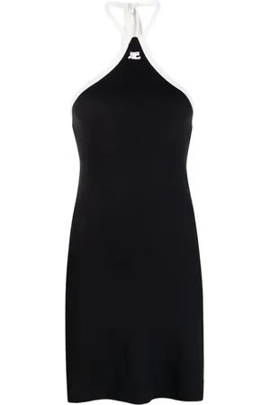 Courrèges Vestido con logo bordado