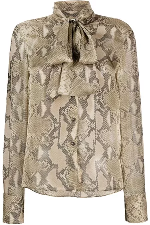 Stella McCartney Camisa con motivo de piel de pitón