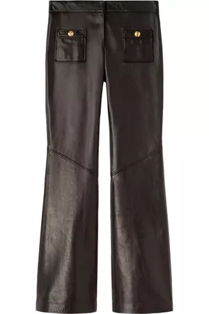 Palm Angels Pantalones acampanados de talle medio