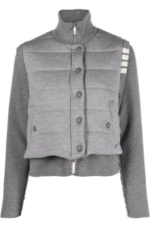 Thom Browne Plumífero reversible con manga de punto