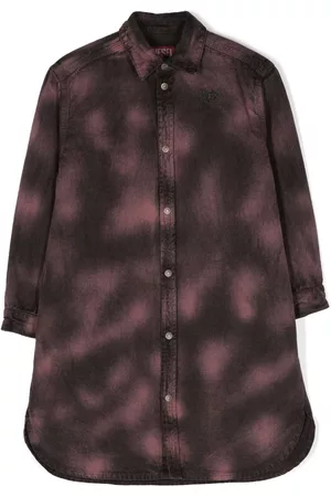 Diesel Vestido camisero con efecto envejecido