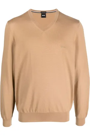 HUGO BOSS Jersey con logo bordado y cuello en V
