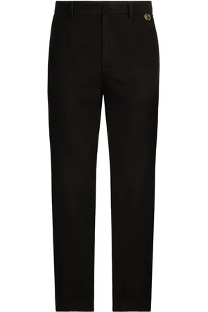 Dolce & Gabbana Pantalones rectos con cierre frontal