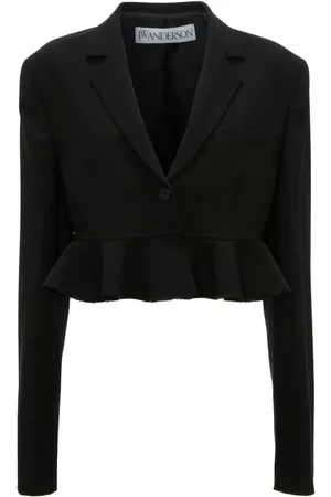 J.W.Anderson Blazer corto con ribete de volantes