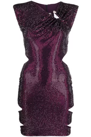 Philipp Plein Minivestido con detalle de cristales