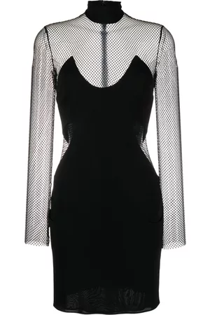 Tom Ford Vestido Illusion corto con panel de malla