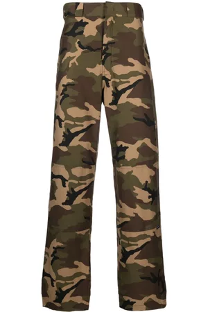 Palm Angels Pantalones anchos con motivo militar