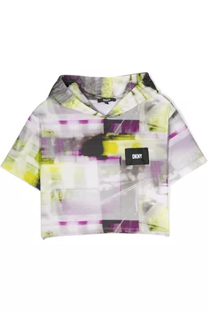 DKNY Camiseta con estampado NYC Lights y capucha