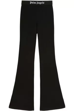 Palm Angels Leggins acampanados con franja del logo