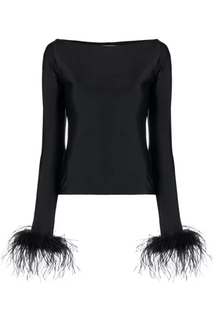 Atu Body Couture Top con plumas en los puños