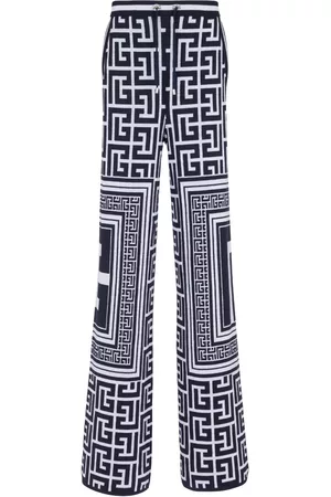 Balmain Pantalones rectos con monograma