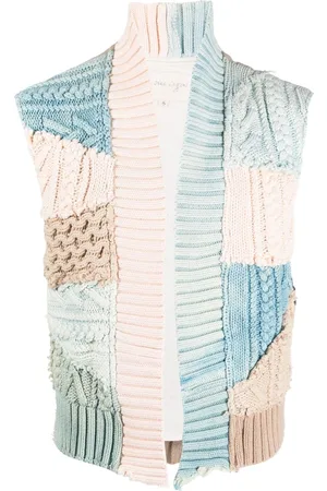 GREG LAUREN Top sin mangas con diseño patchwork