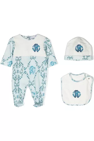 Roberto Cavalli Set de pelele con logo estampado