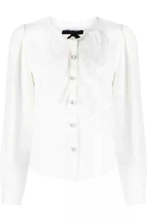 Self-Portrait Blusa con botones y cristal