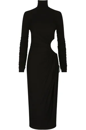 Dolce & Gabbana Vestido midi con cuello alto