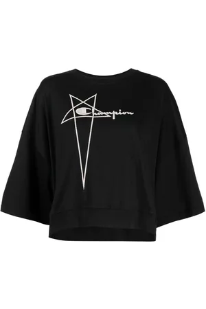 Rick Owens Camiseta con logo bordado
