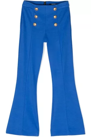 Balmain Pantalones acampanados con botones decorativos