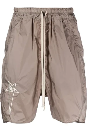 Rick Owens Bermudas con logo bordado y cordones