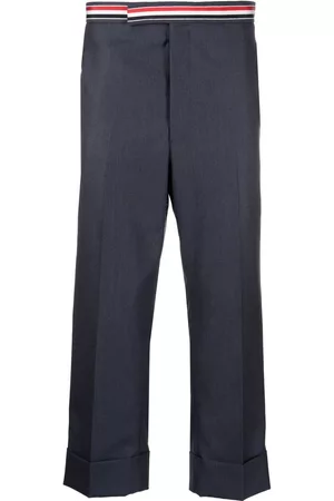 Thom Browne Pantalones capri con banda RWB