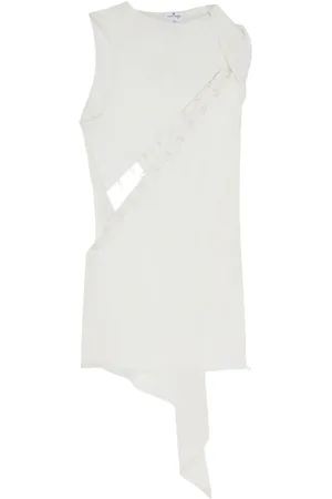 Courrèges Vestido corto asimétrico con abertura