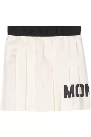 Moncler Minifalda plisada con logo estampado
