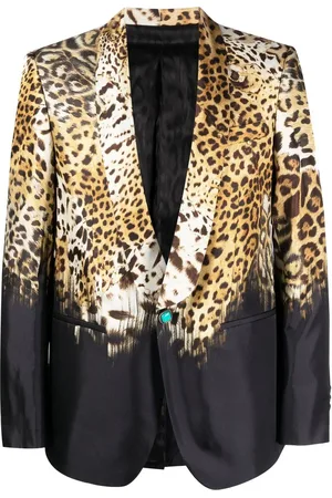 Roberto Cavalli Blazer con motivo de leopardo