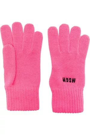 Msgm Guantes con logo bordado