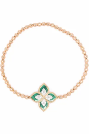 Roberto Coin Pulsera Princess Flower en oro de 18kt con múltiples gemas