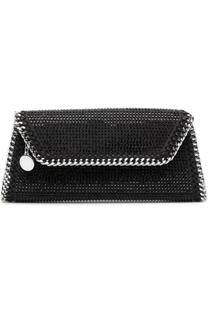 Stella McCartney Bolso de mano con ribete de cadena y strass