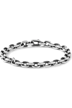 David Yurman Pulsera de cadena Wheat de 6 mm en plata de ley