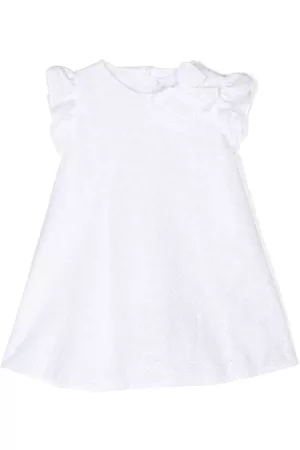 Il gufo Vestido bordado con volantes en los puños