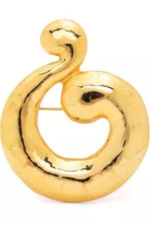 Saint Laurent Broche con acabado pulido 1990