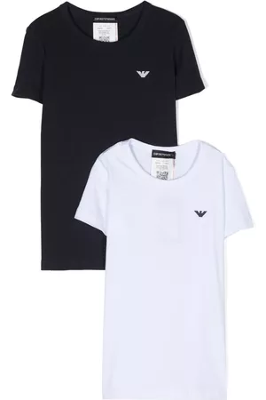 Emporio Armani Conjunto de dos camisetas con logo bordado