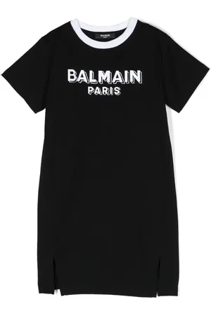 Balmain Vestido tipo camiseta con logo