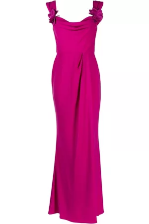 Marchesa Notte Vestido de fiesta sin mangas con aplique floral