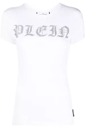 Philipp Plein Camiseta con logo de strass