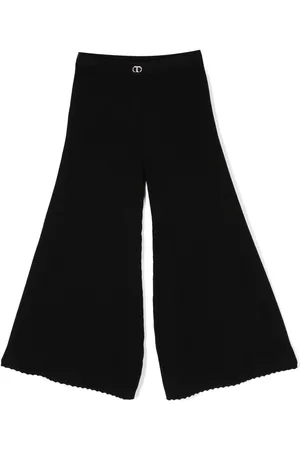Twin-Set Pantalones anchos con placa del logo