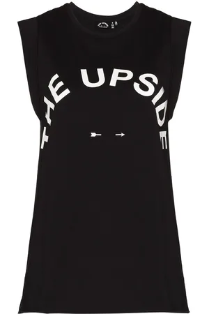 The Upside Top sin mangas con logo estampado