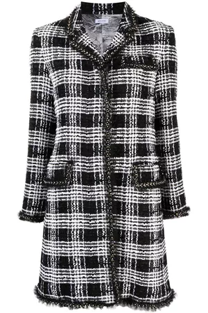 Thom Browne Vestido de tweed Chesterfield midi