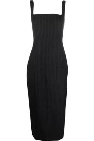 St Agni Vestido midi a rayas diplomáticas
