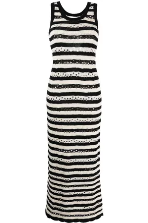 Sonia by Sonia Rykiel Vestido largo calado a rayas