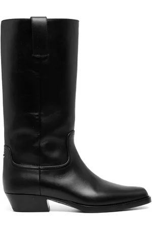 CHANEL Botas altas estilo cowboy con logo CC
