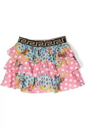 VERSACE Falda Butterflies con volantes