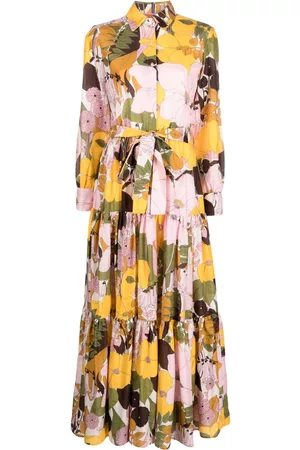 La DoubleJ Vestido camisero Bellini con estampado floral