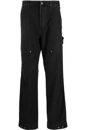Palm Angels Pantalones rectos con parche del logo