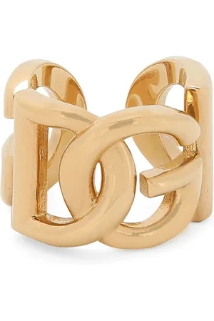 Dolce & Gabbana Anillo grabado con placa del logo