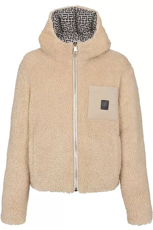 Balmain Chaqueta Teddy con parche del monograma