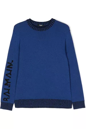 Balmain Jersey con logo en intarsia