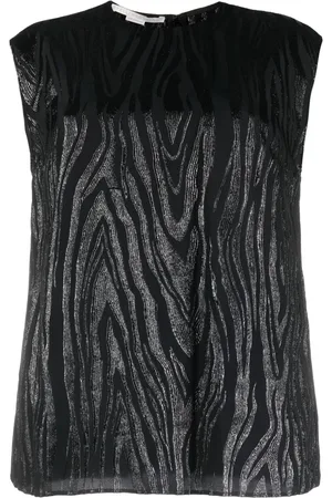 Stella McCartney Top sin mangas con efecto de moiré