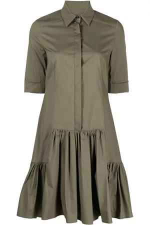 TALBOT RUNHOF Vestido con dobladillo de volantes